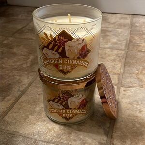Pumpkin Cinnamon Bun Candle Set